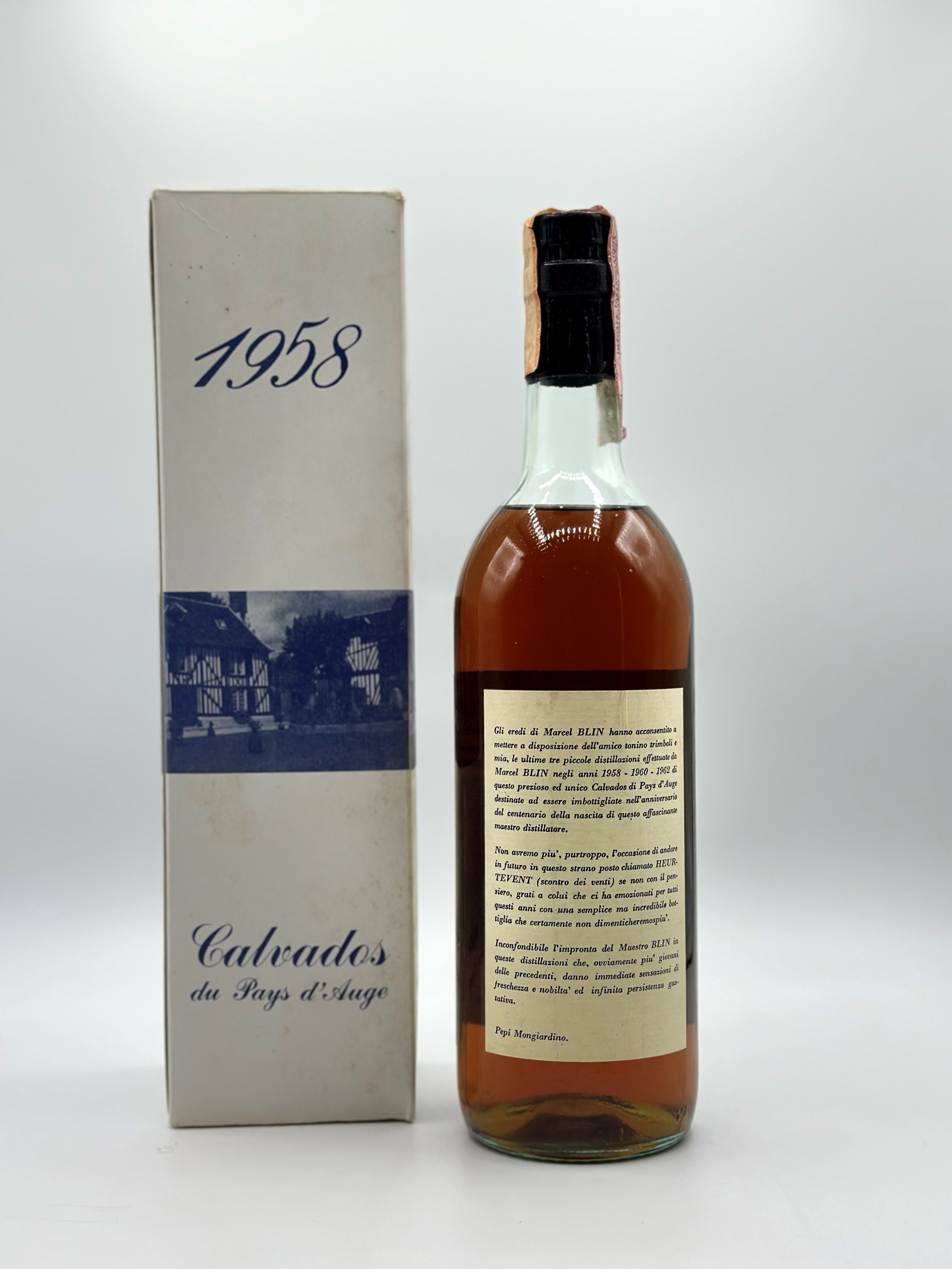 Calvados Du Pays D'auge Marcel Blin 1958