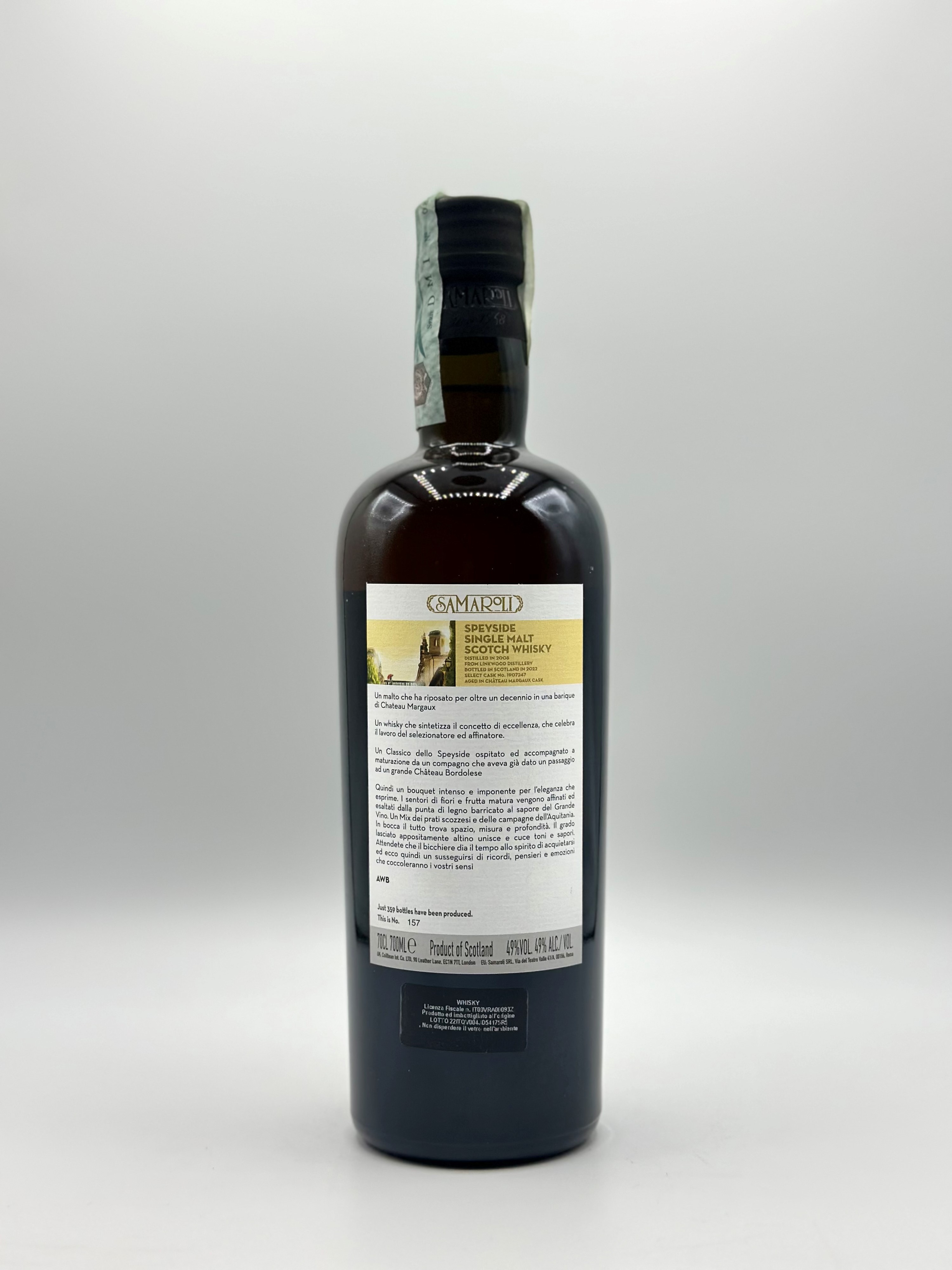 Samaroli Whisky Speyside Single Malt 2008 Château Margaux Cask