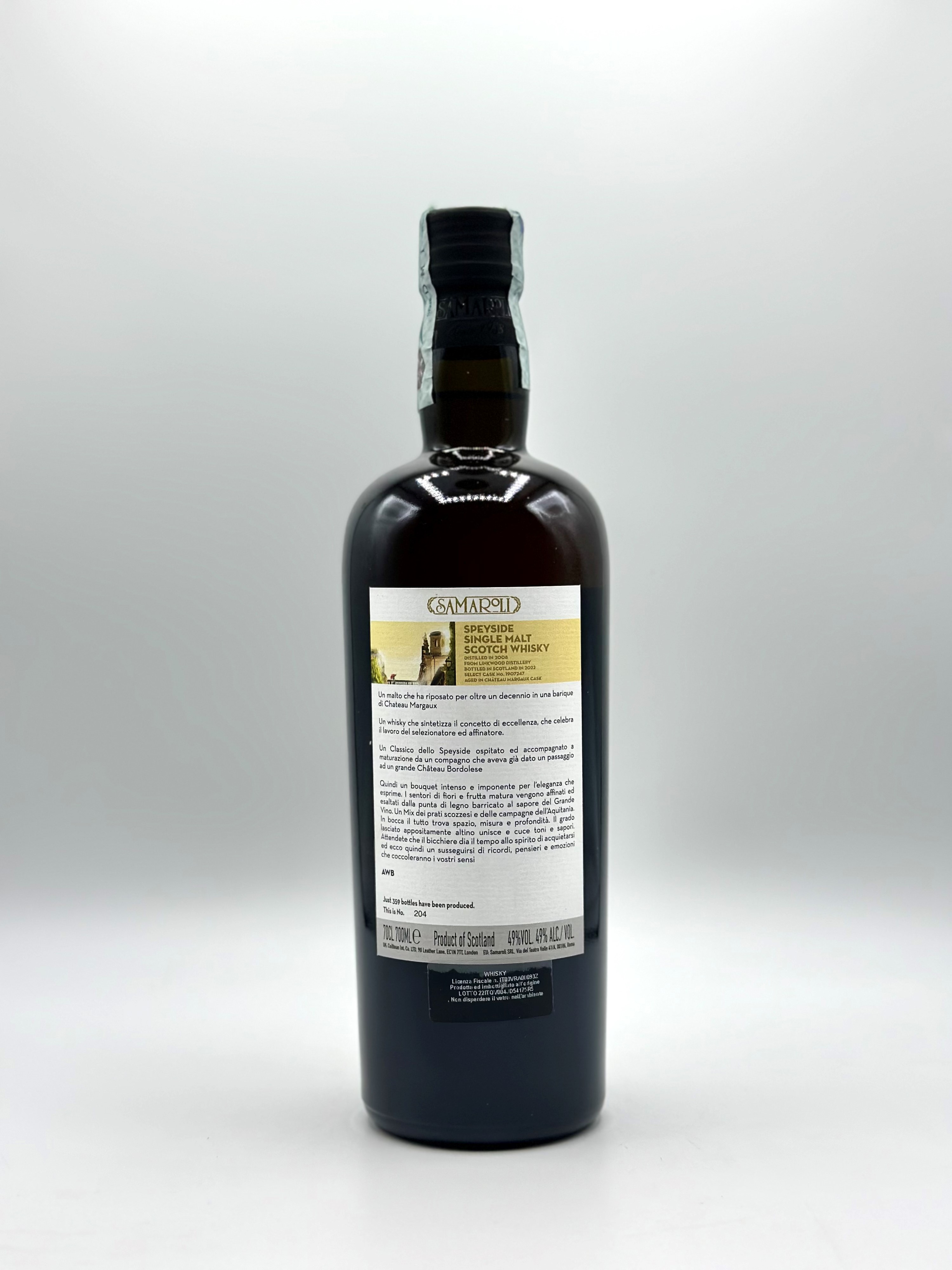 Samaroli Whisky Speyside Single Malt 2008 Château Margaux Cask