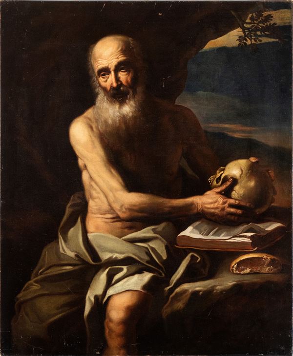 Saint Jerome penitent in the desert