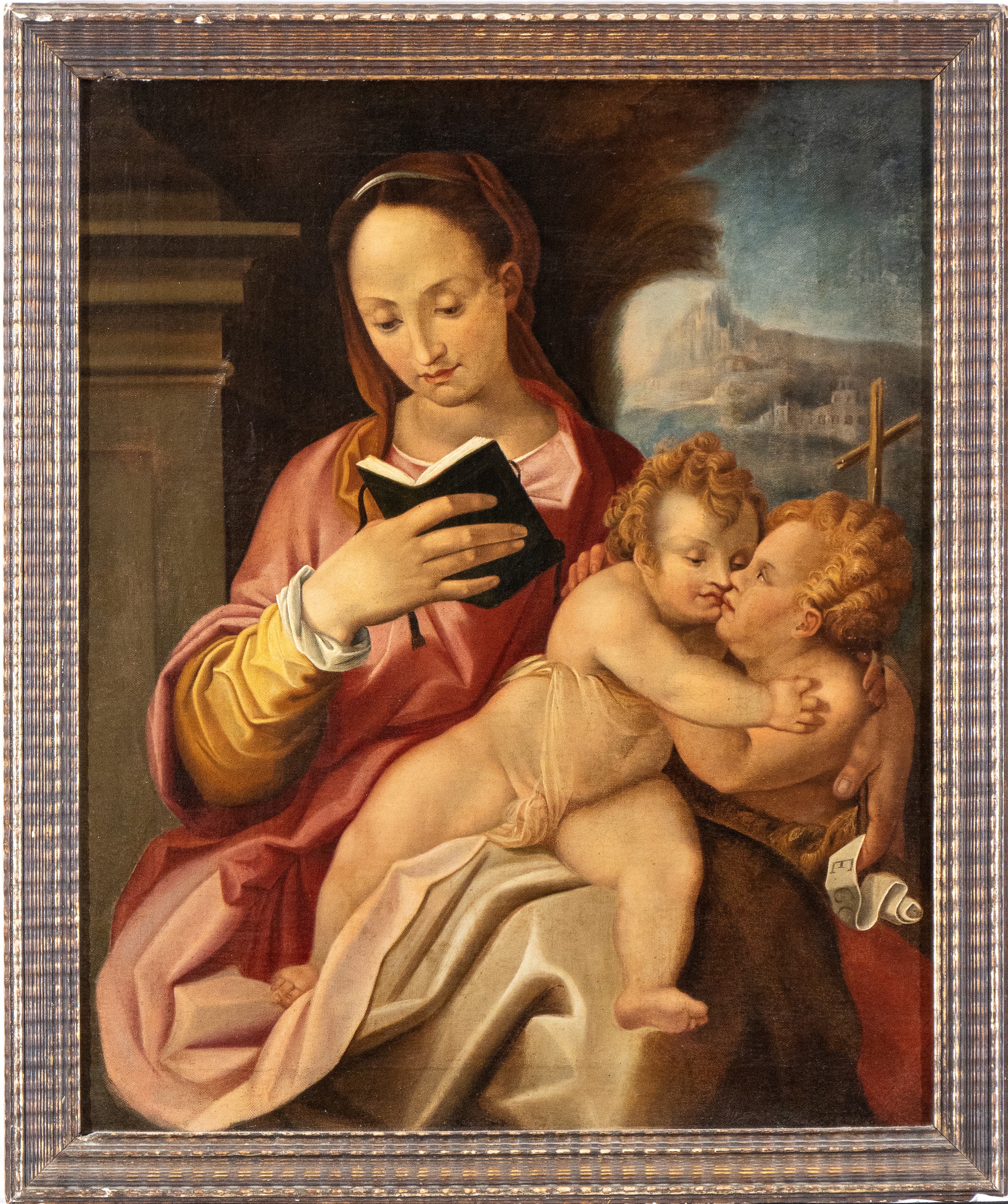 Artista Anonimo, XVIII - XIX Secolo - Madonna con Bambino e San Giovannino