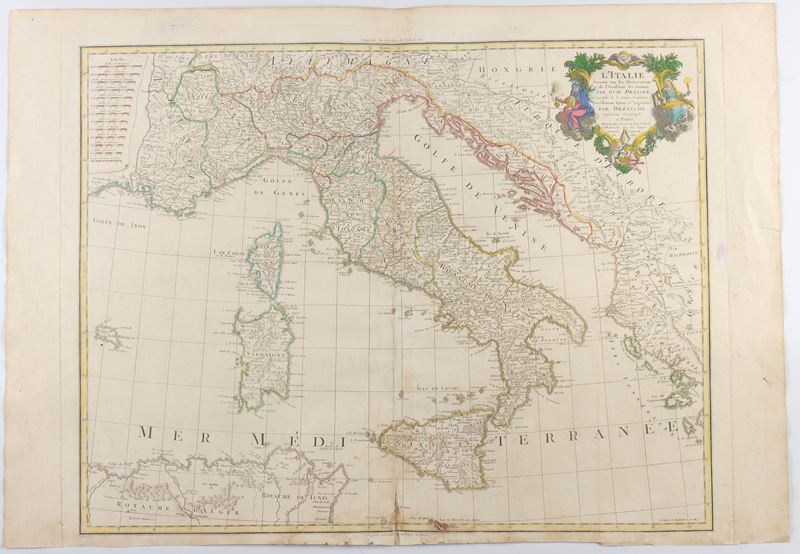 L'Italie dressée sur les Observations de l'Academie des Sciences par GUIL. DELISLE .... PAR DEZAY...
