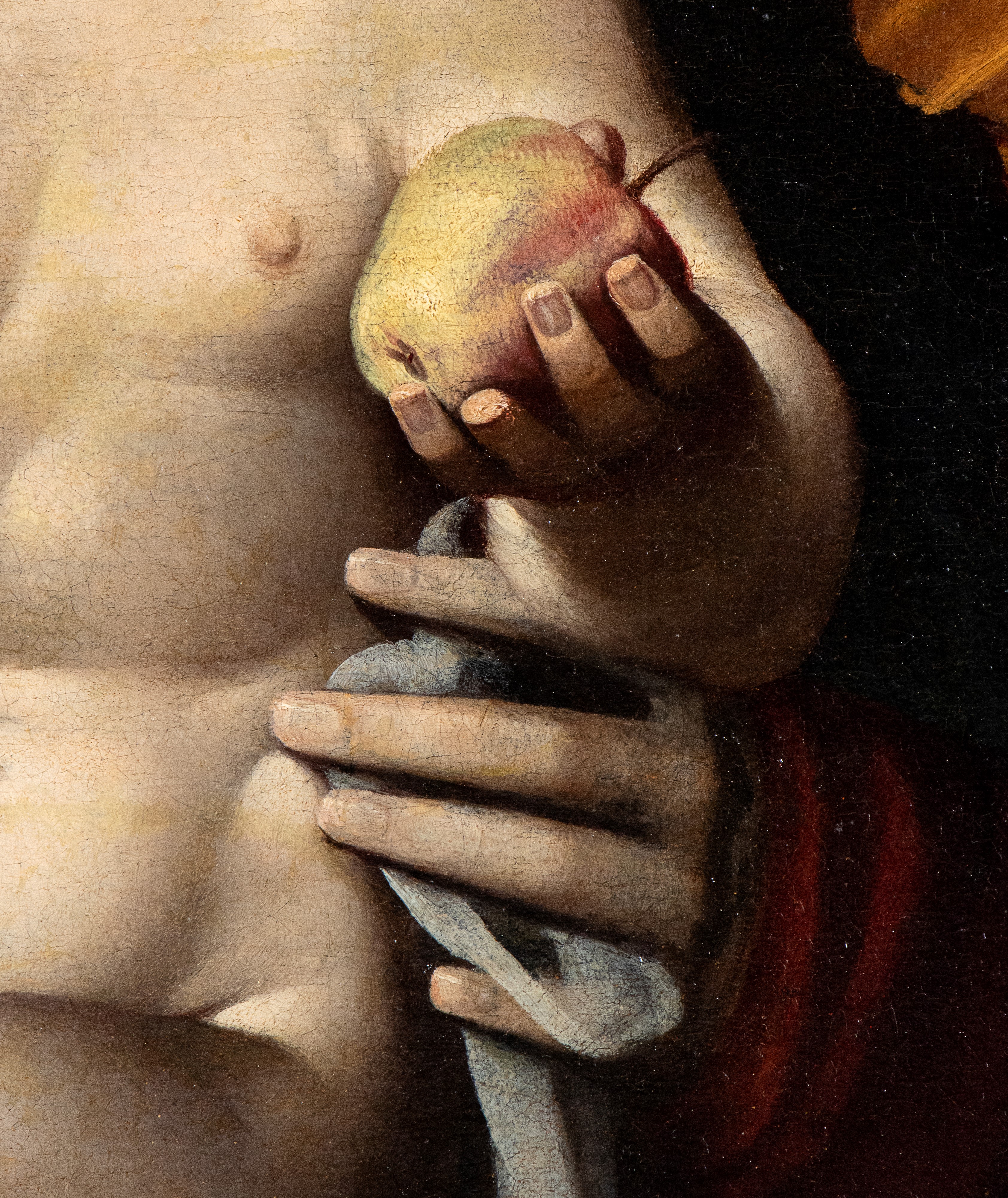 Artista Fiammingo Attivo in Italia, Ultimo Quarto del XVI Secolo - Sacra Famiglia con Sant'anna e...