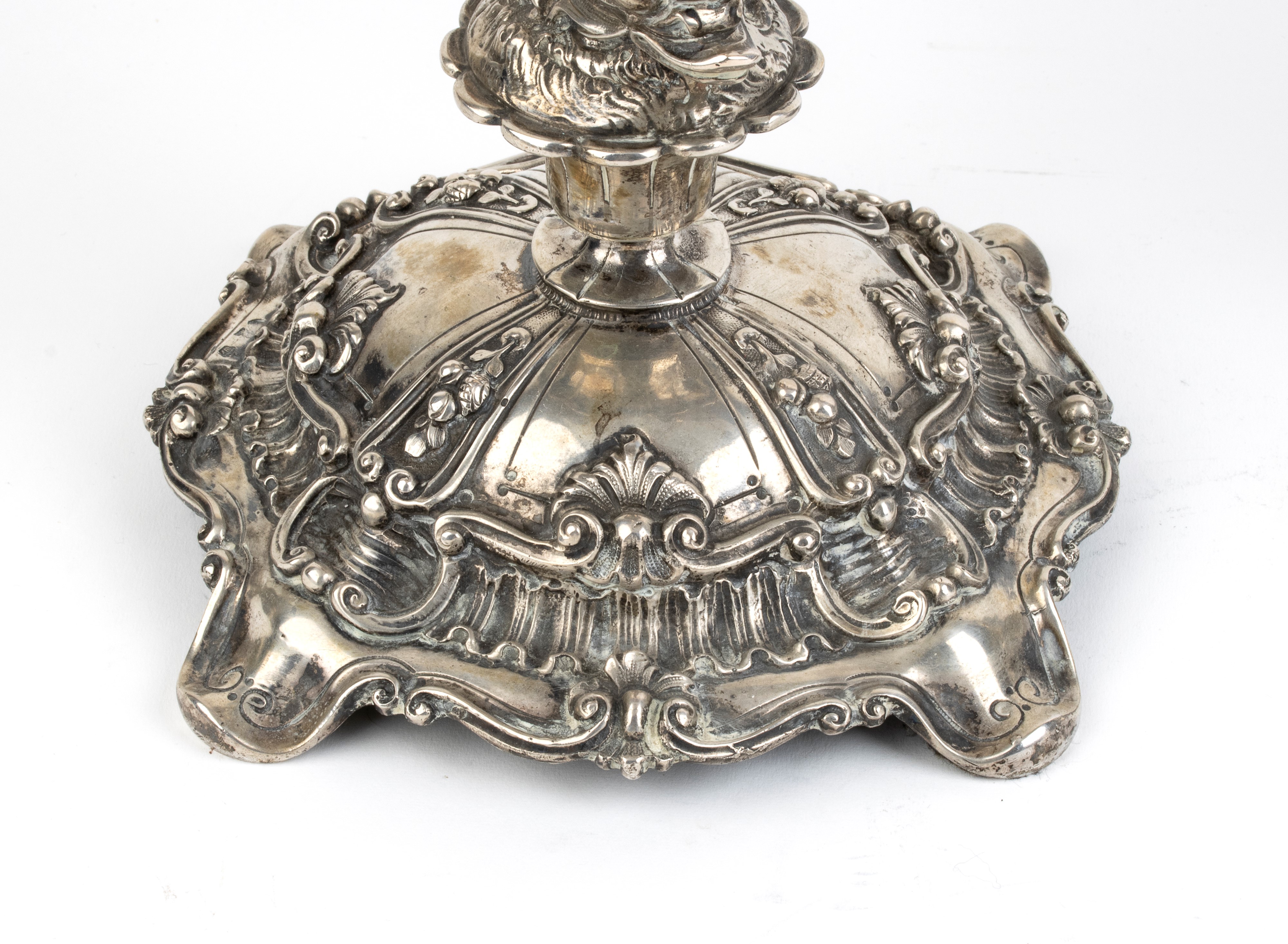 Coppia di Candelabri Tedeschi in Argento