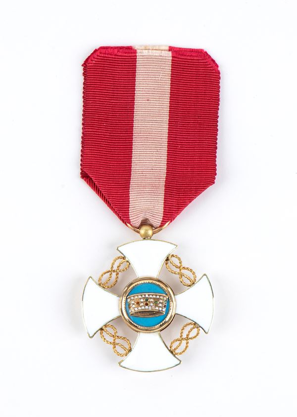 Italia, Regno, VE II ,Ordine della Corona d'Italia, Insegna da Cavaliere