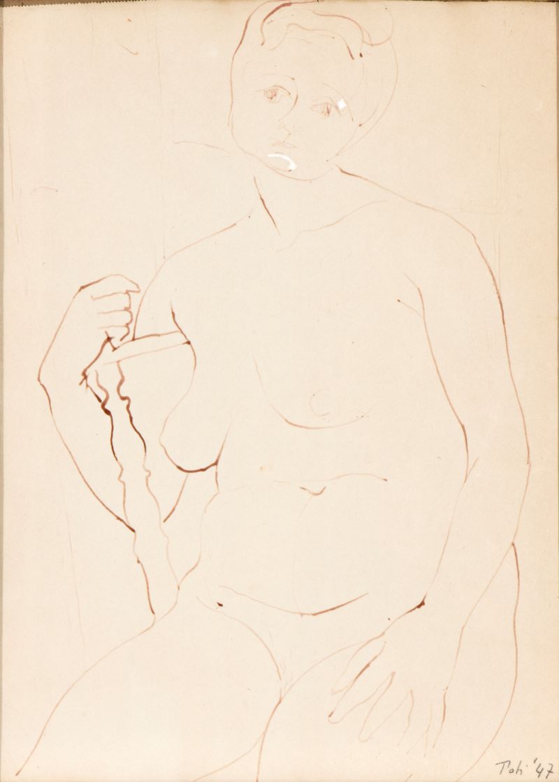 Toti Scialoja - Nudo Femminile