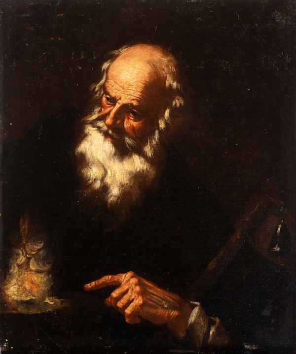 Artista napoletano, prima met&#224; XVII secolo - Sant'Antonio Abate