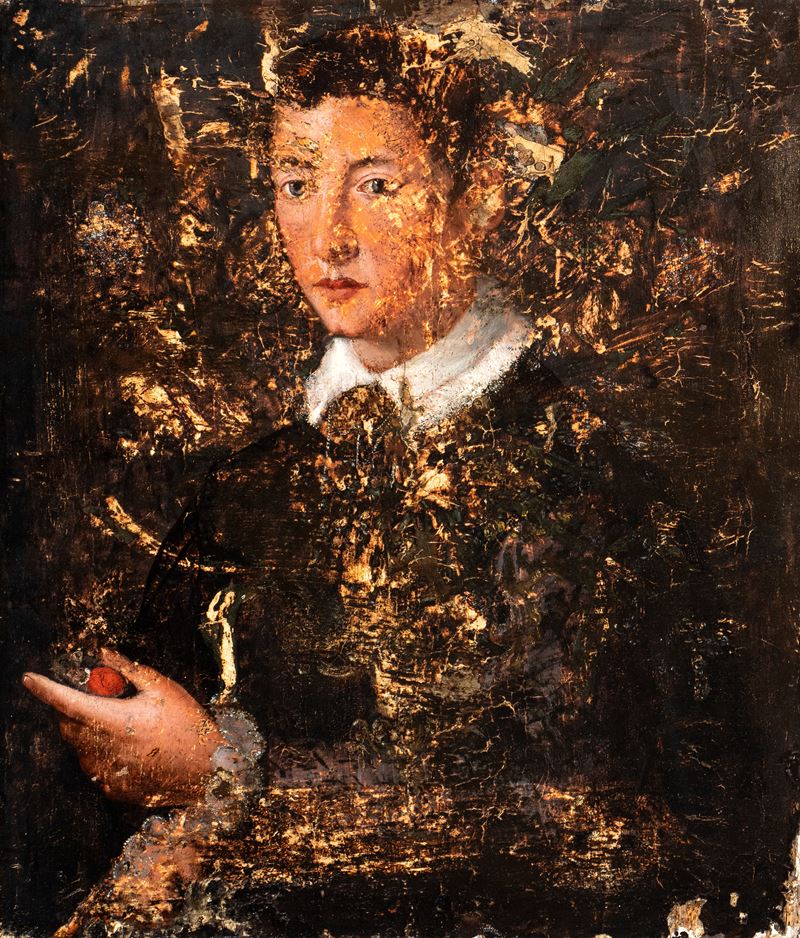 Scuola Fiorentina, XVI Secolo - Ritratto di Giovane Gentiluomo con Miniatura