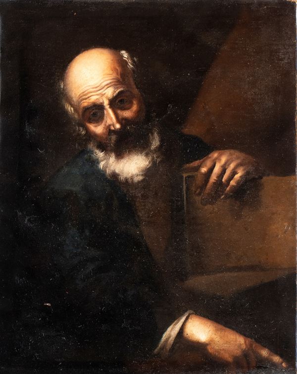 Gregorio Preti - Bearded man with book (Philosopher?)