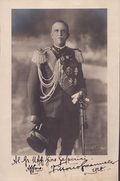 Foto Autografa di Vittorio Emanuele III