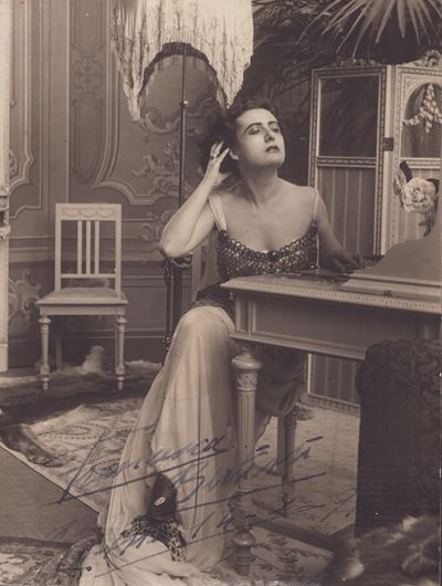 Foto con Dedica e Autografo di Francesca Bertini