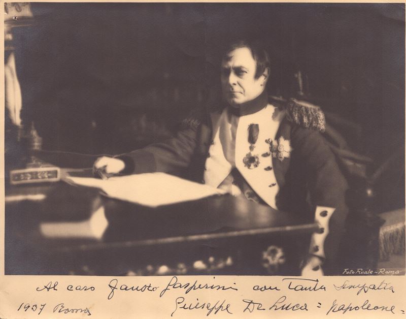 Foto con Dedica e Autografo di Giuseppe De Luca