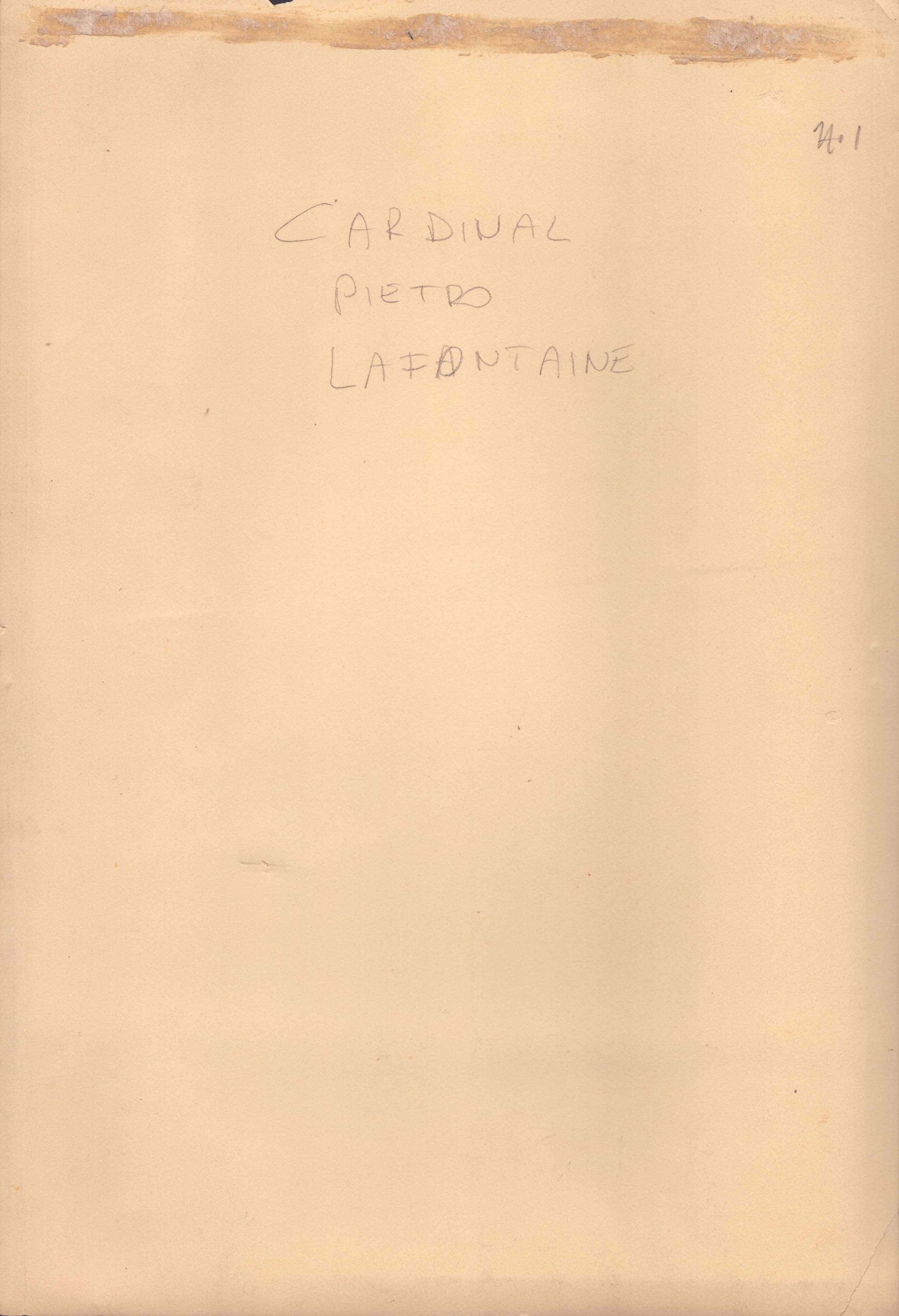 Foto con Dedica e Autografo del Cardinale Lafontaine