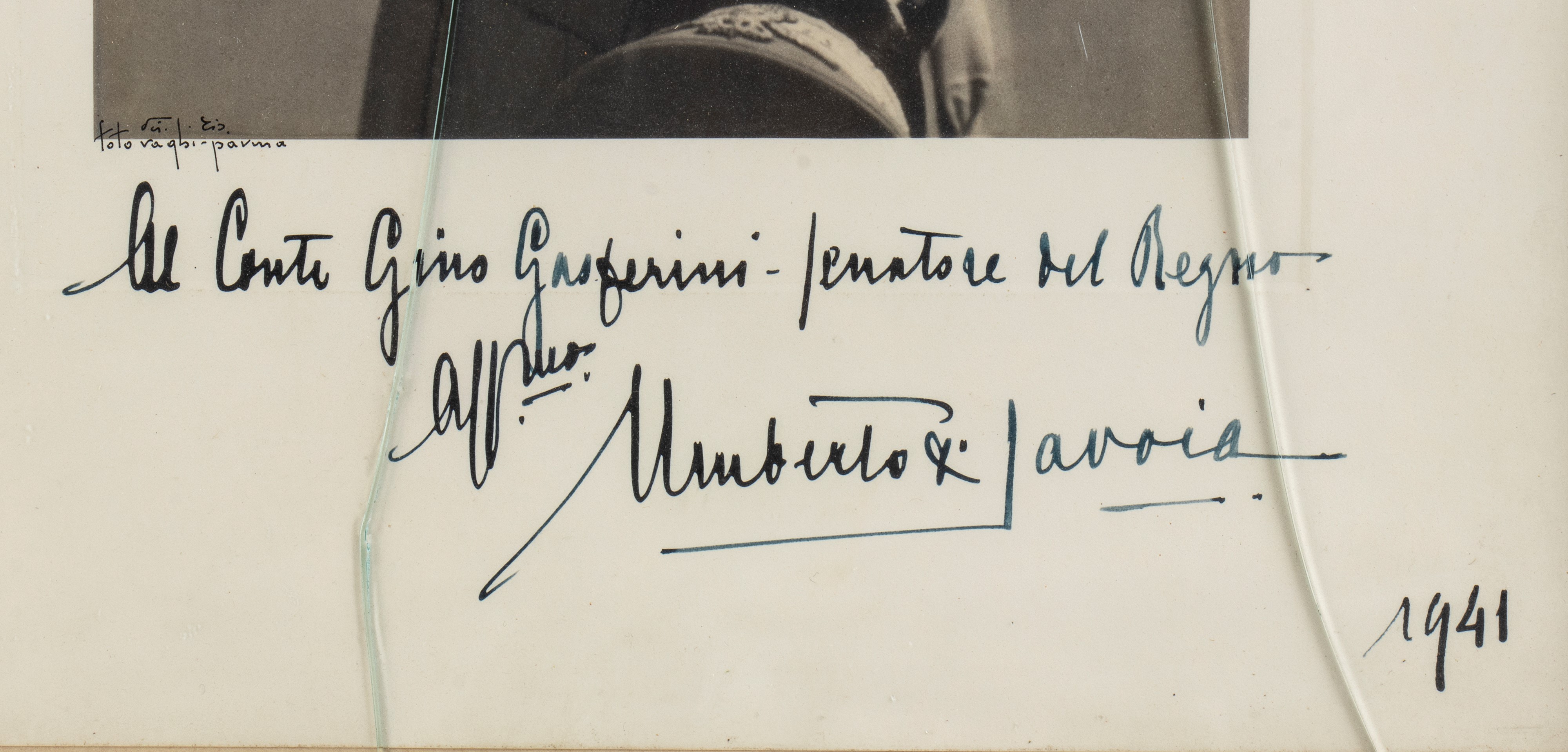 Foto con Dedica e Autografo di Umberto di Savoia
