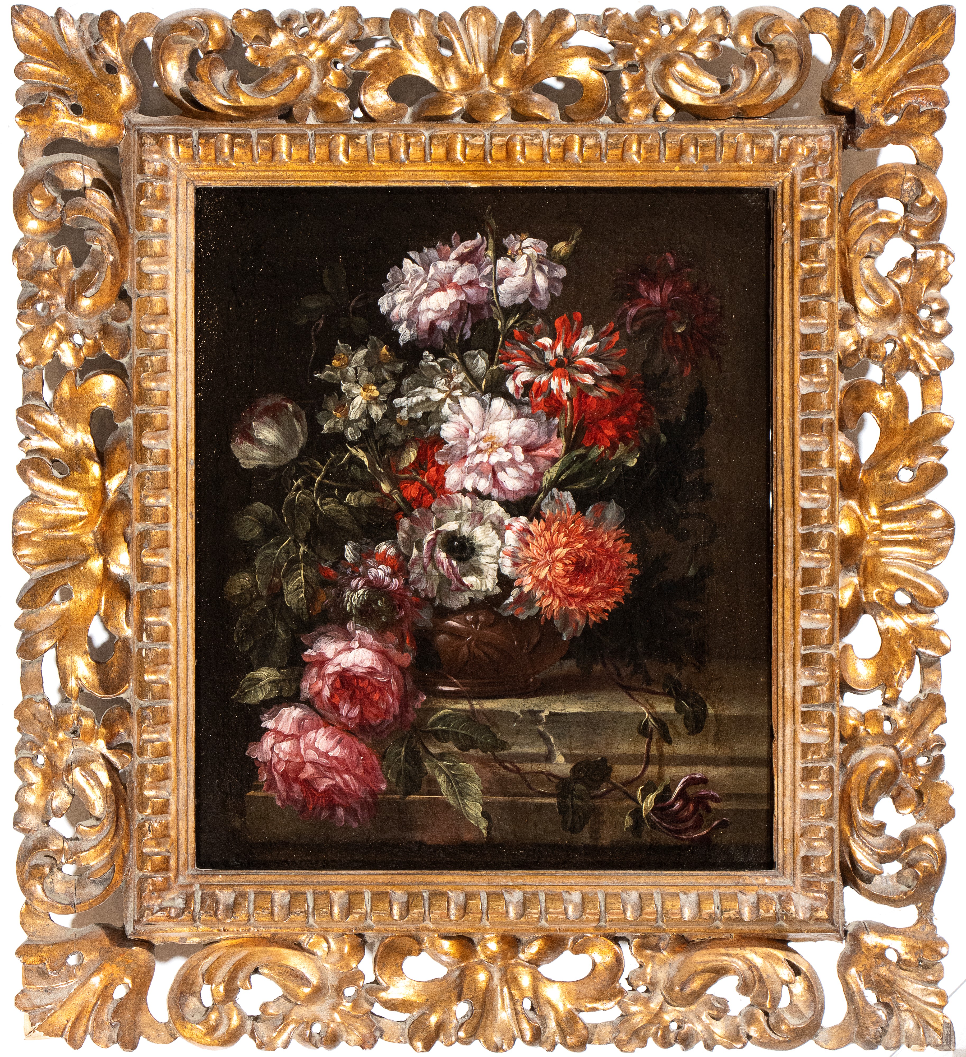 Gaspar Peeter Verbruggen il Giovane - Bouquet di Fiori in un Vaso Metallico