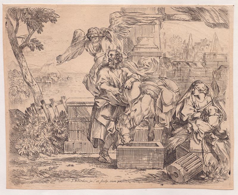 Sébastien Bourdon - Fugo in Egitto con L'angelo