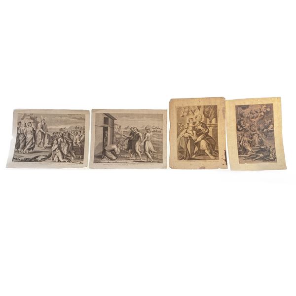Lot of four etchings