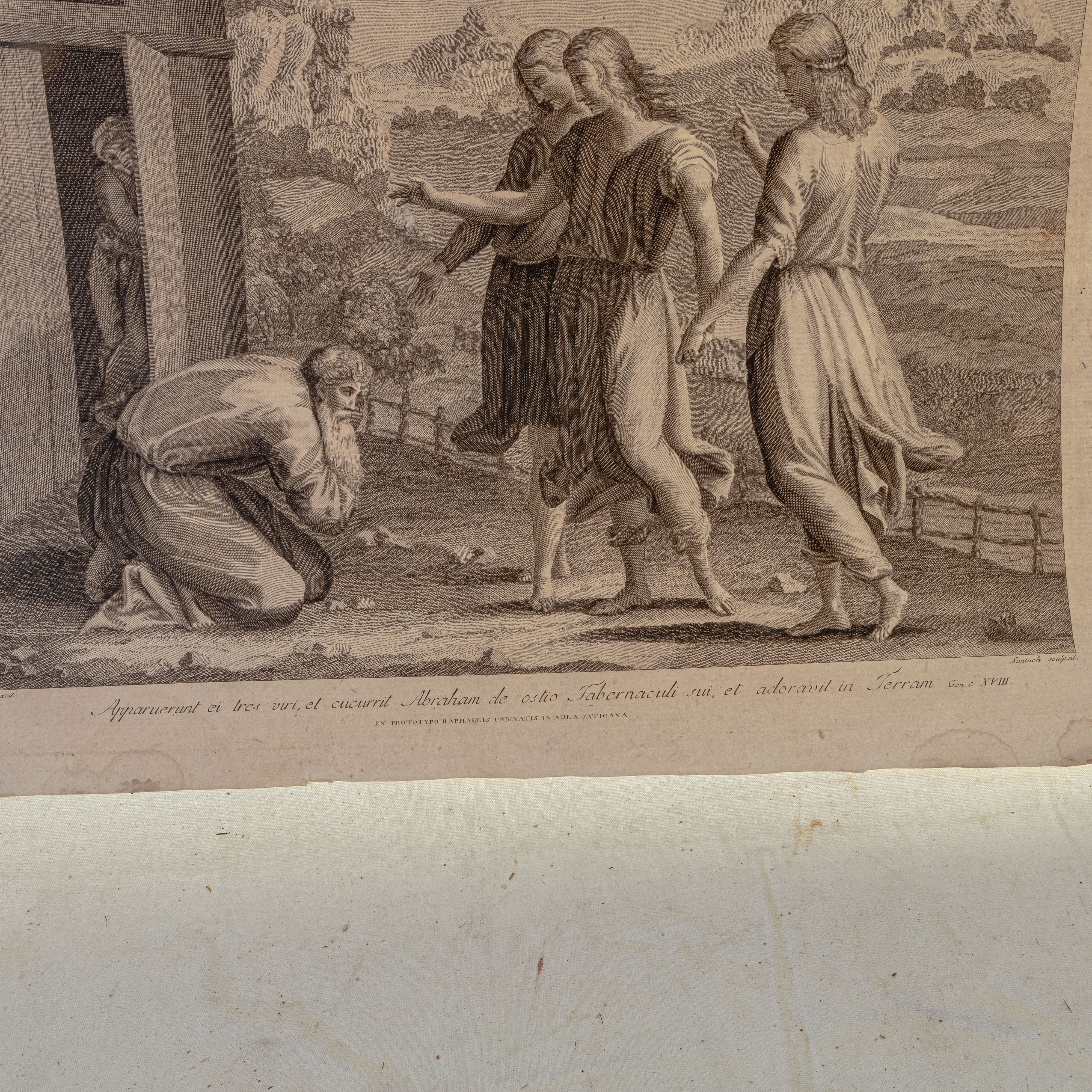 Lotto di quattro incisioni all'acquaforte