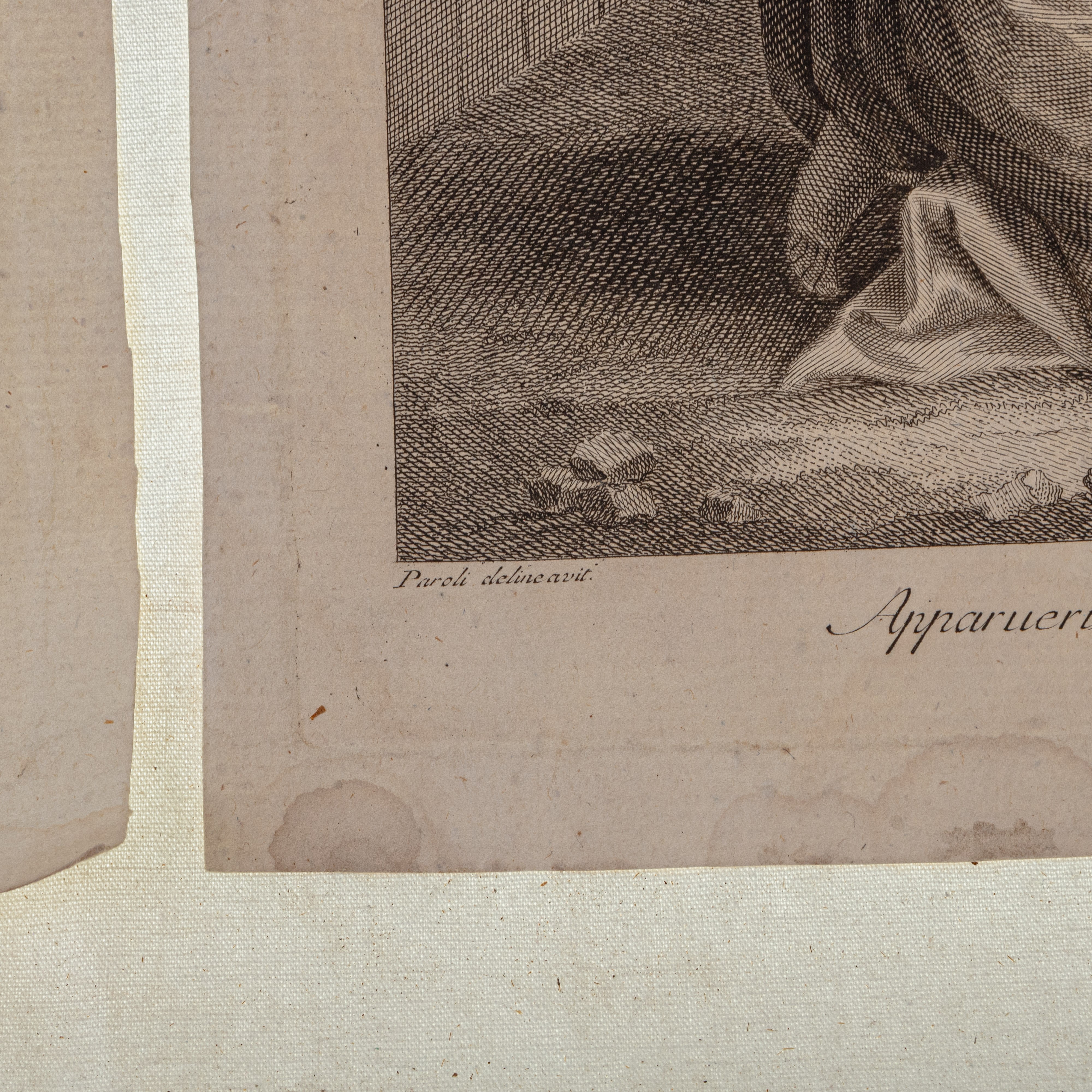 Lotto di quattro incisioni all'acquaforte