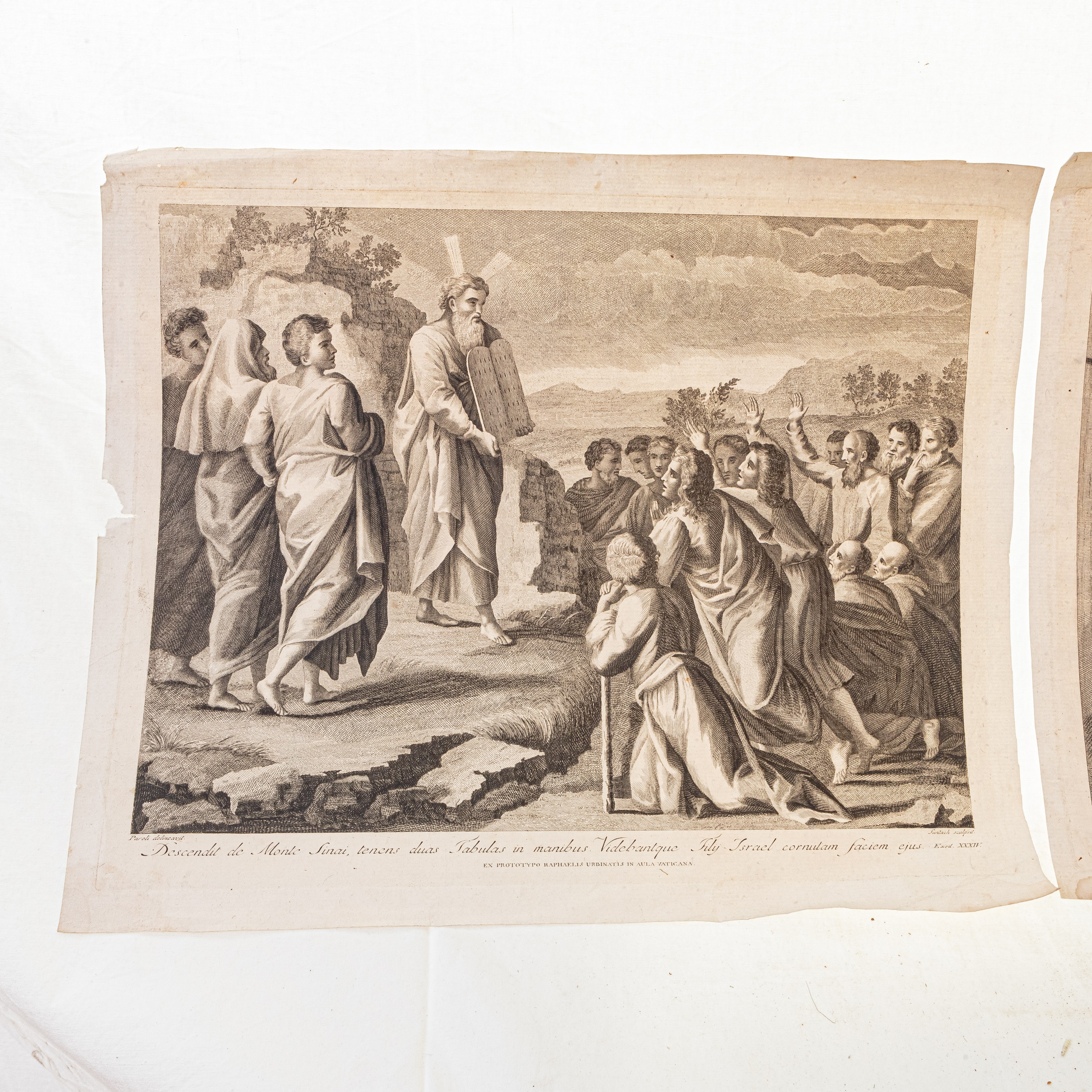 Lotto di quattro incisioni all'acquaforte