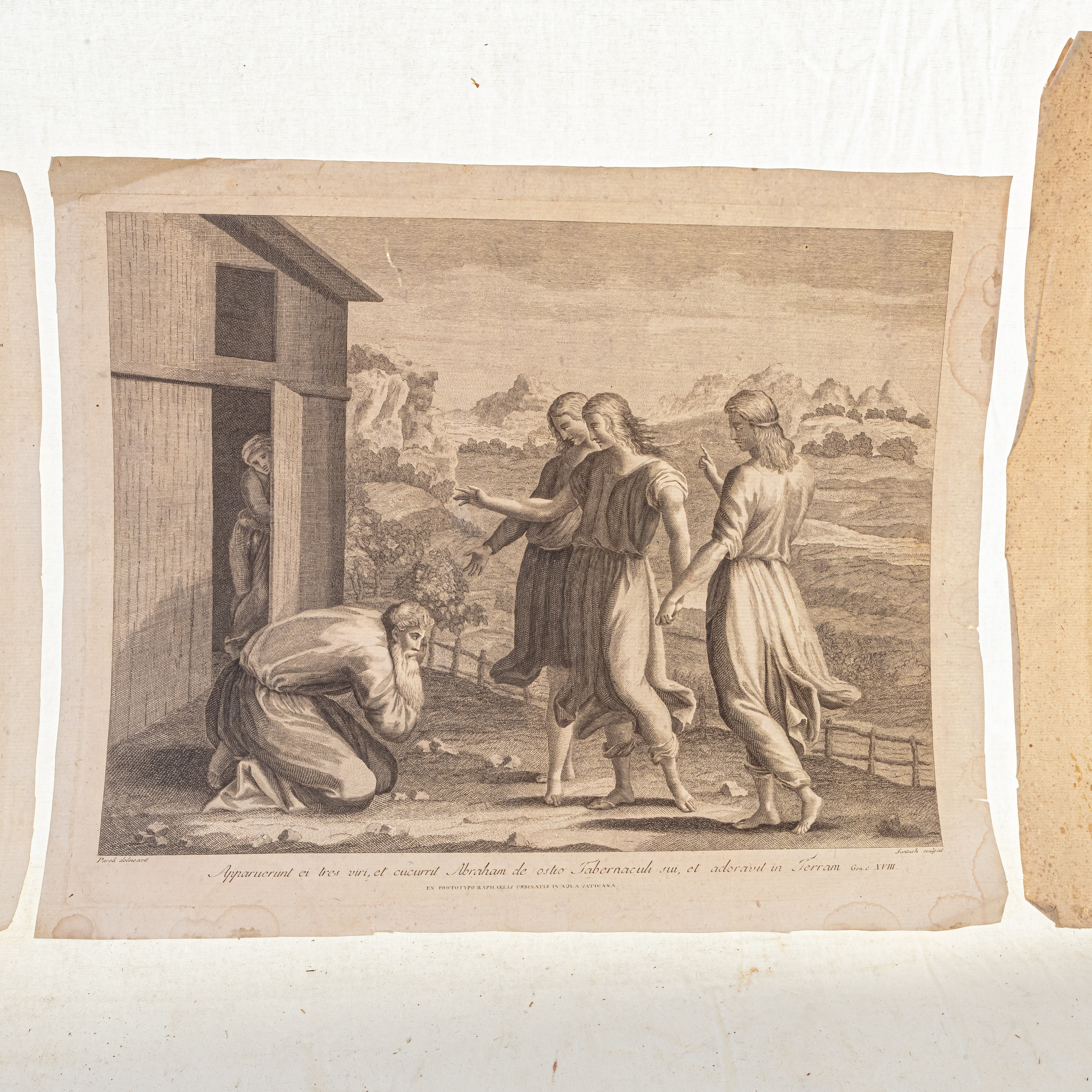 Lotto di quattro incisioni all'acquaforte