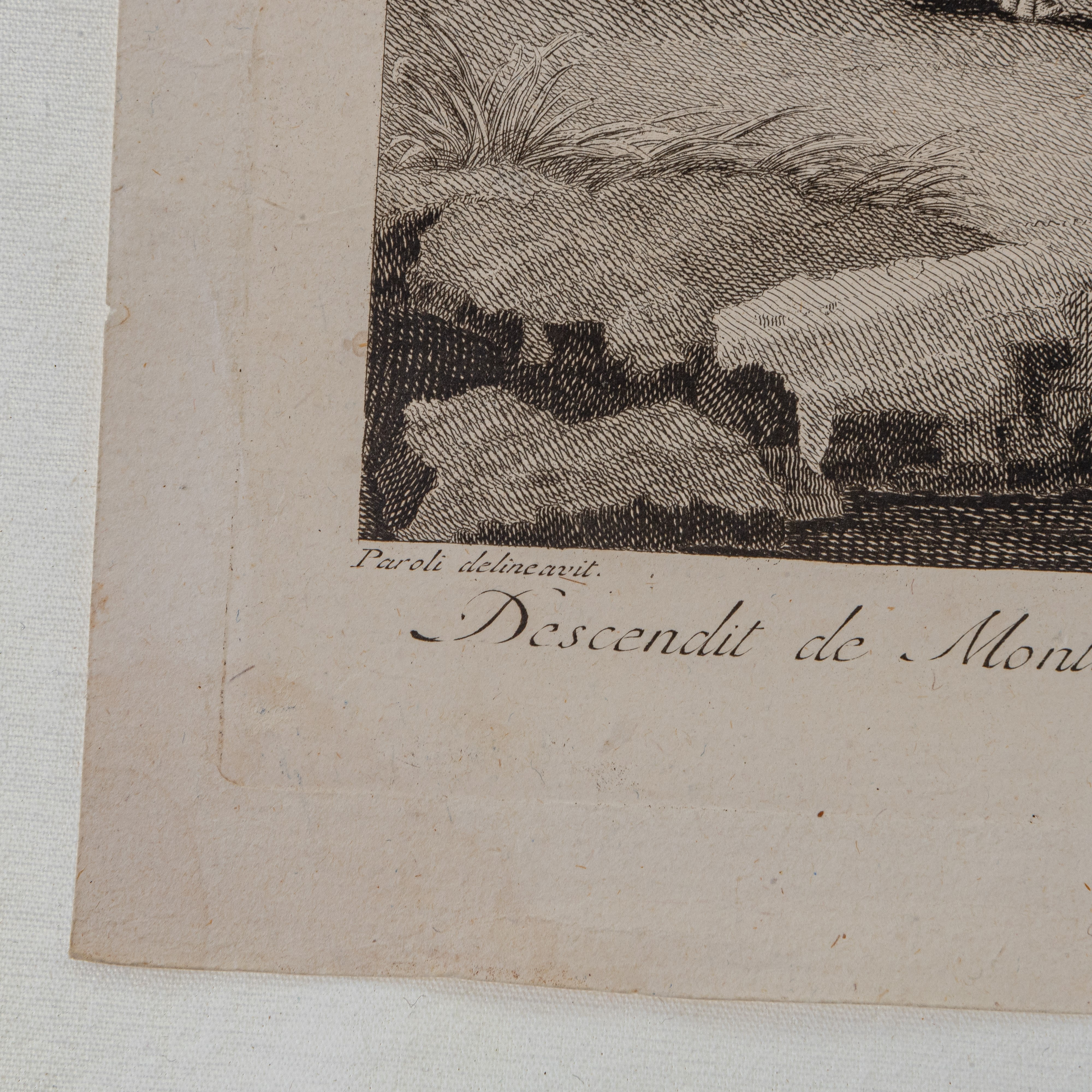 Lotto di quattro incisioni all'acquaforte