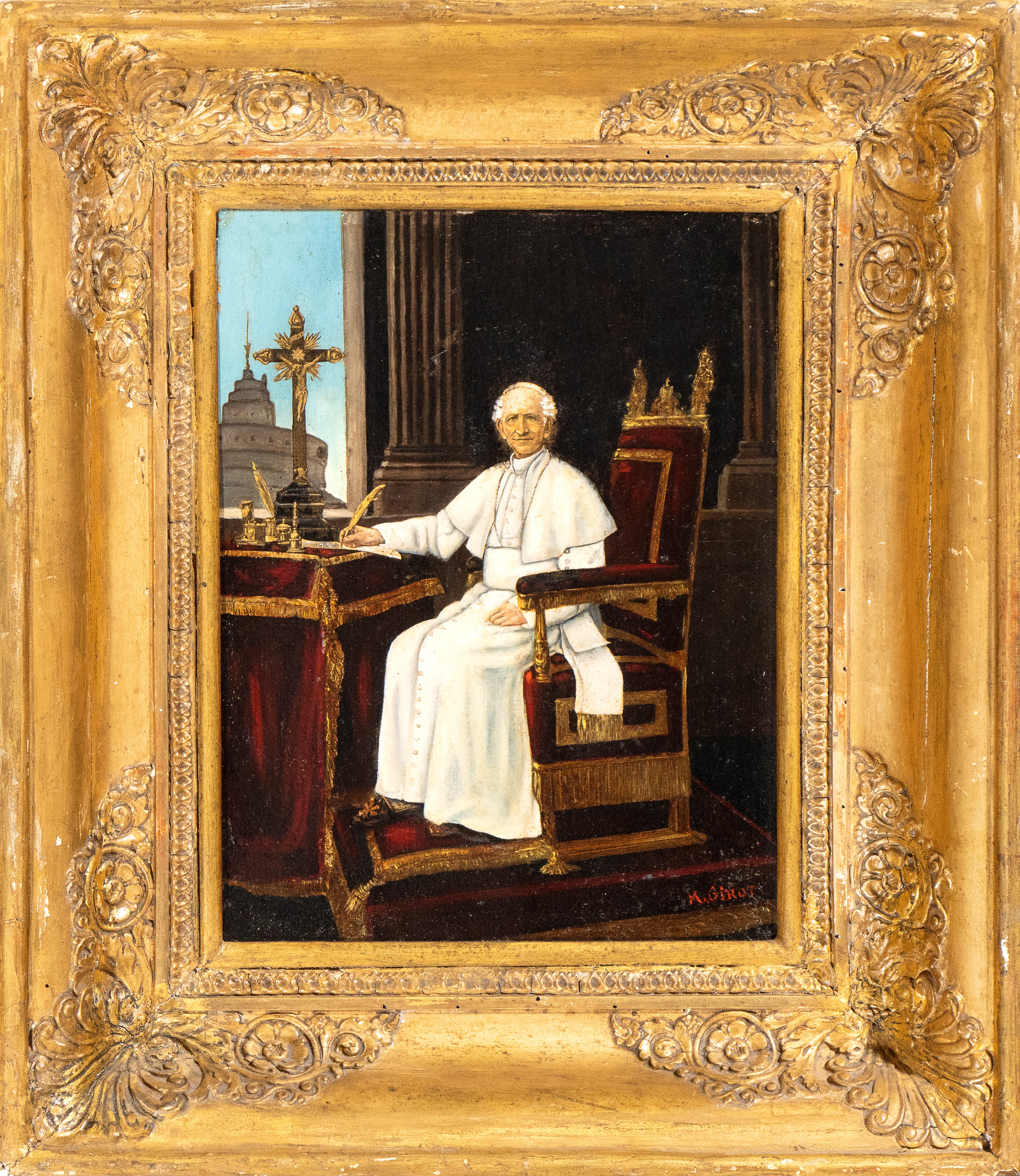 Artista Francese, Seconda Metà XIX Secolo - Ritratto di Papa Leone XIII
