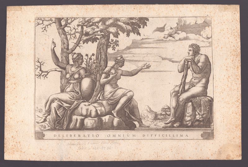 Adamo Scultori - Ercole al Bivio