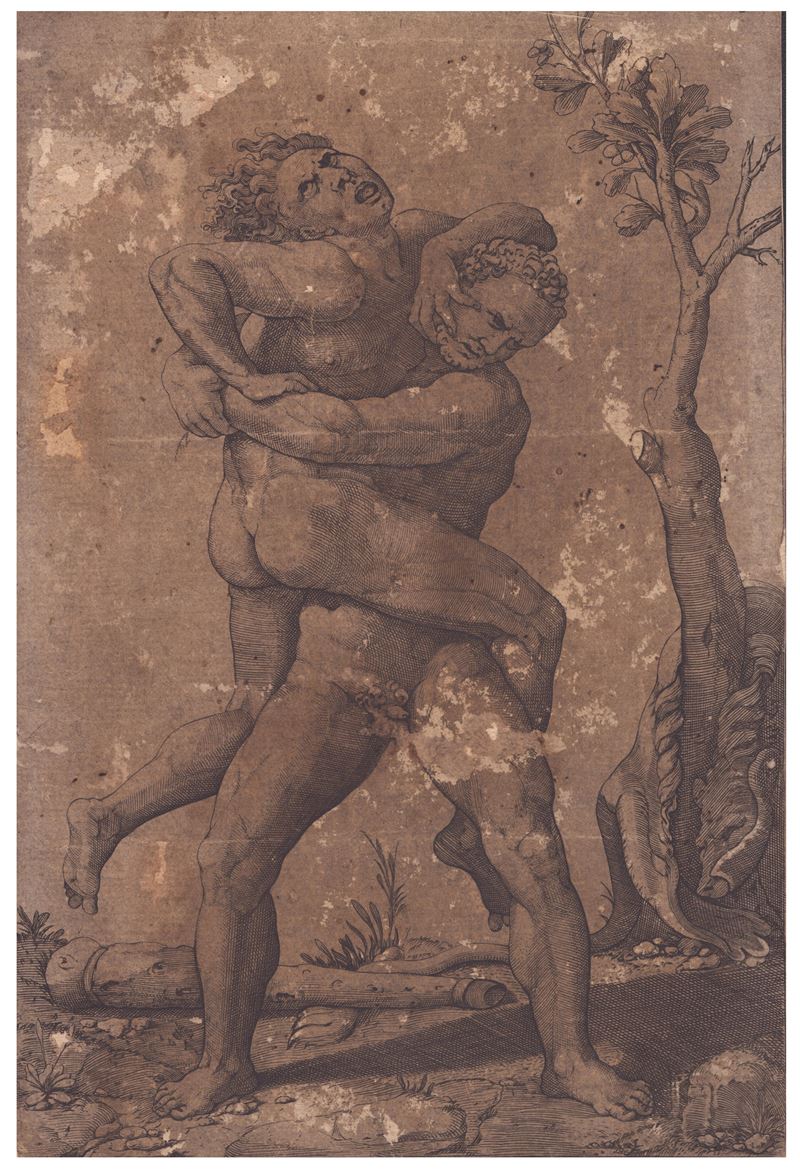 Giovan Battista Scultori - Ercole e Anteo