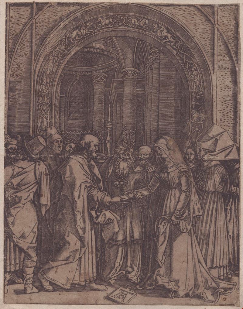 Marcantonio Raimondi, Albrecht Dürer - Sposalizio della Vergine
