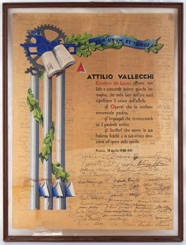 Vallecchi, Attilio (Firenze, 1880 – Firenze, 1946) - Papini, Giovanni - Soffici, Ardengo - ed altri