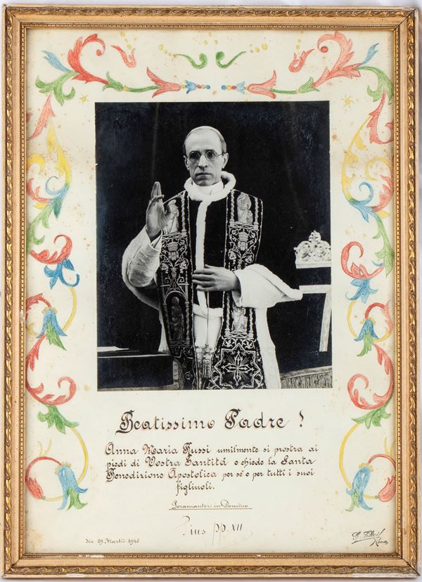 Papa PIO XII (Pius PP. XII (Eugenio Maria Giuseppe Giovanni Pacelli; Roma, 2 marzo 1876 – Castel Gandolfo, 9 ottobre 1958)
