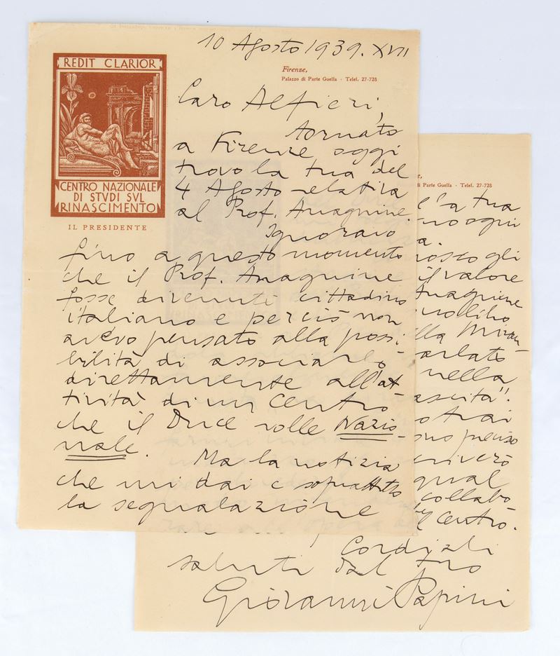 Papini, Giovanni - Gianfalco (firenze, 9 Gennaio 1881 – Firenze, 8 Luglio 1956)