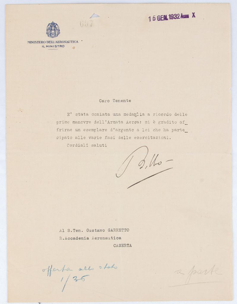 Balbo, Italo (quartesana, 6 Giugno 1896 – Tobruch, 28 Giugno 1940)