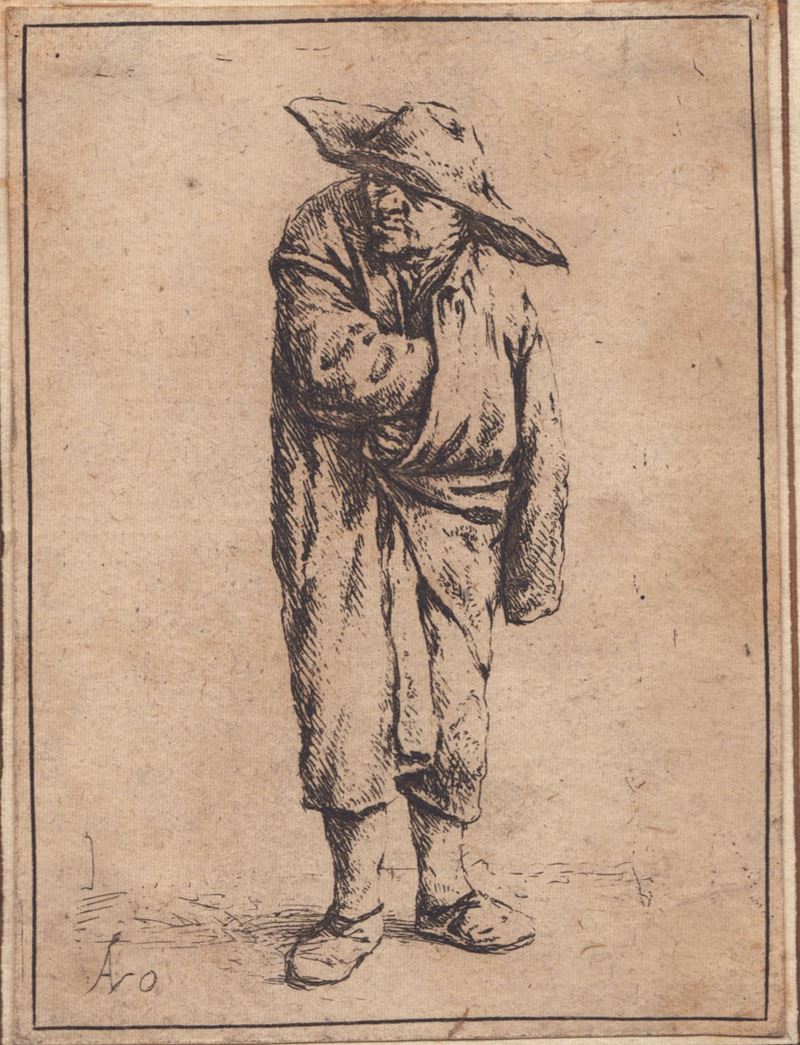 Adriaen Van Ostade - Uomo con Cappello e la Mano nel Mantello