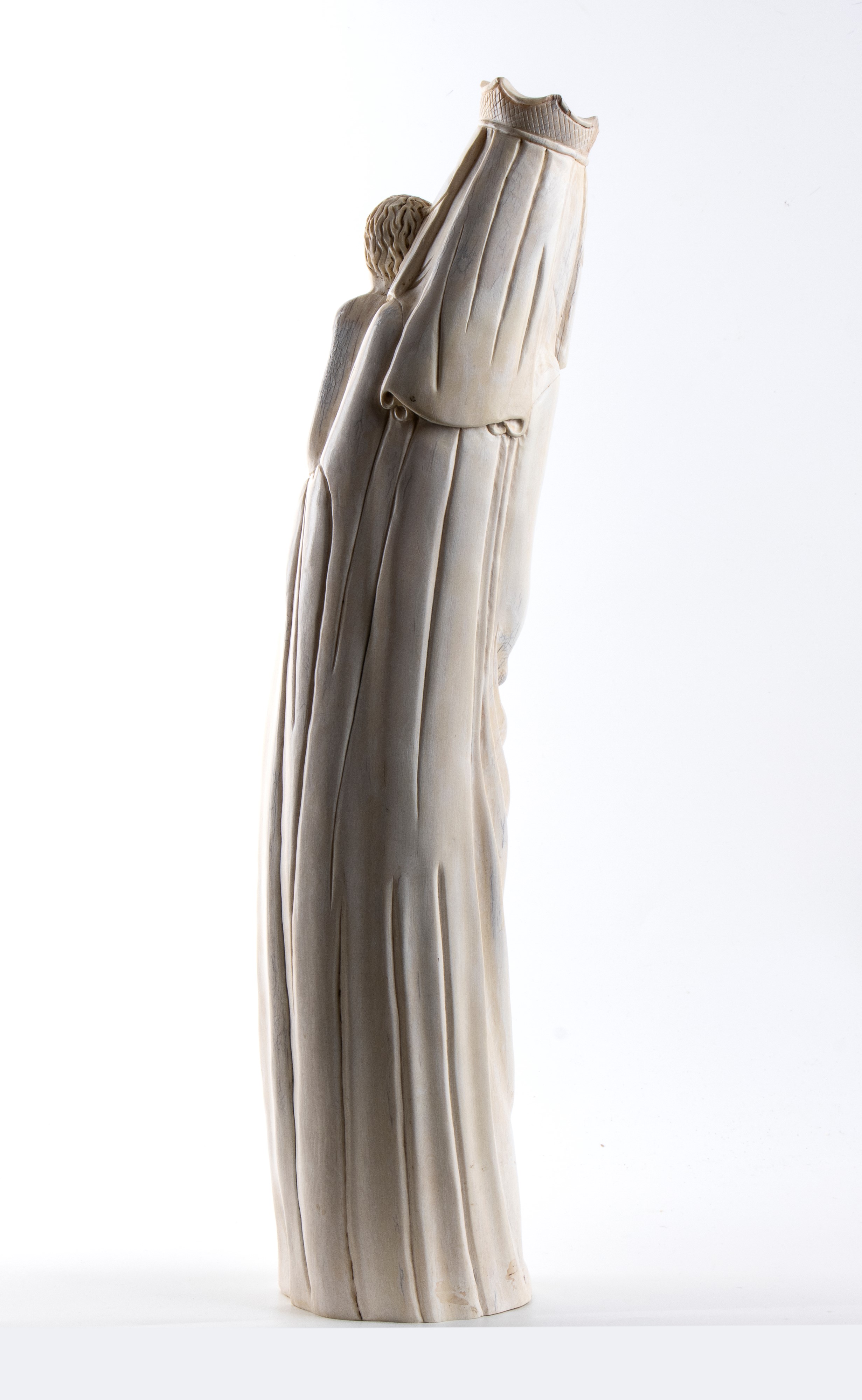 Scultura in Avorio Raffigurante Madonna con Bambino - Francia Settentrionale