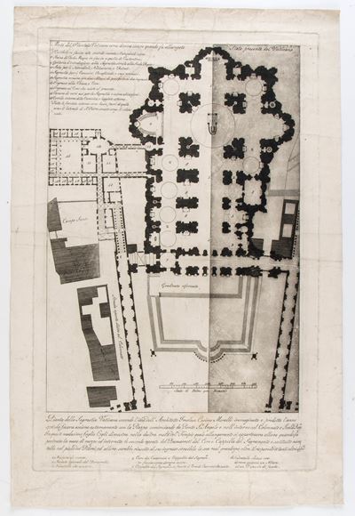Pianta della Sagrestia Vaticana Secondo L'idea Dell'architetto Imolese Cosimo Morelli