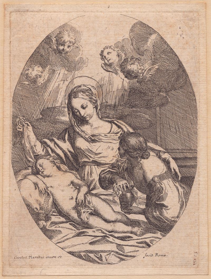 Carlo Maratti - Madonna Col Bambino e Santa Maddalena