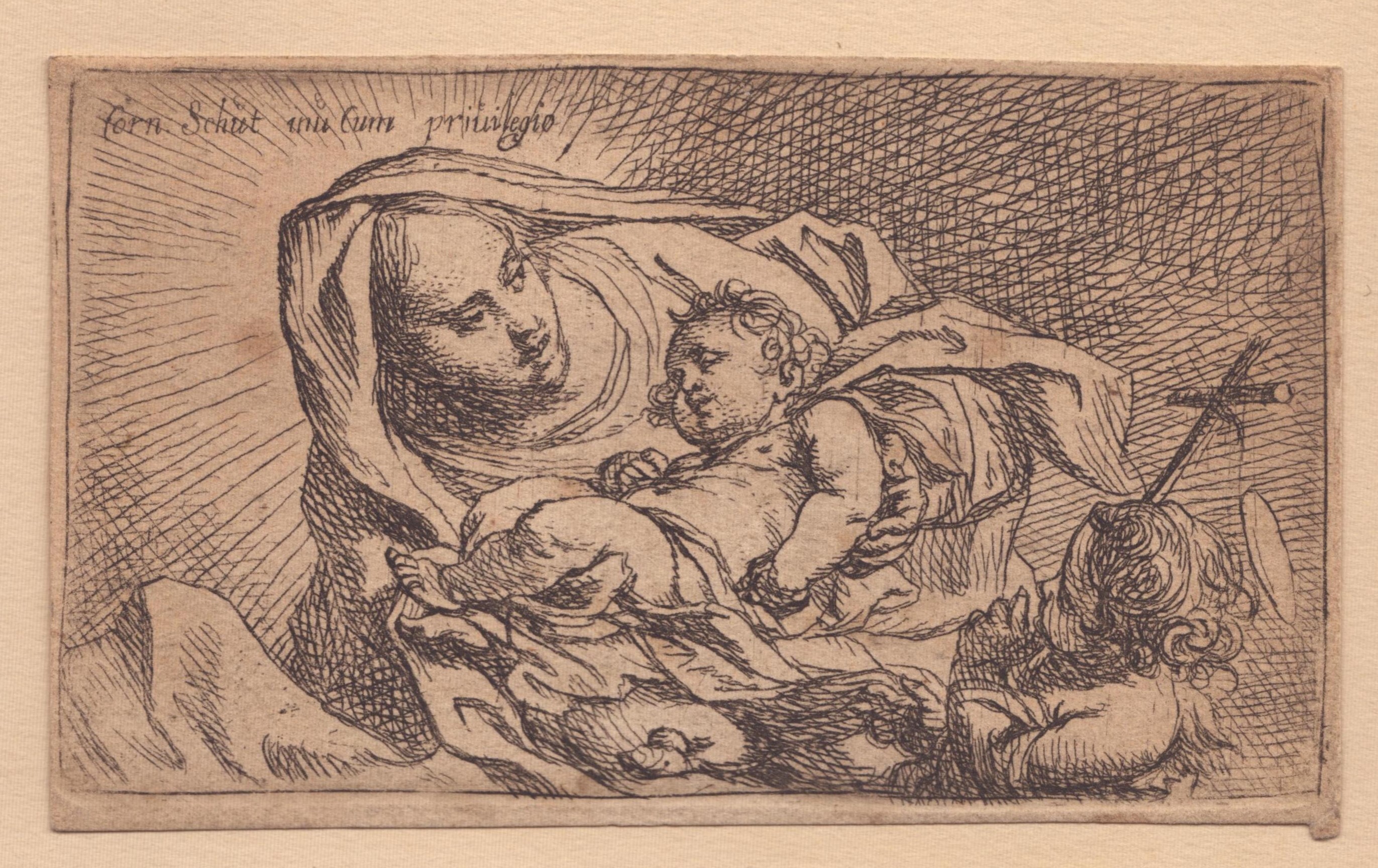 Cornelis Schut - Madonna Col Bambino e San Giovannino | Gesù Infante con Globo