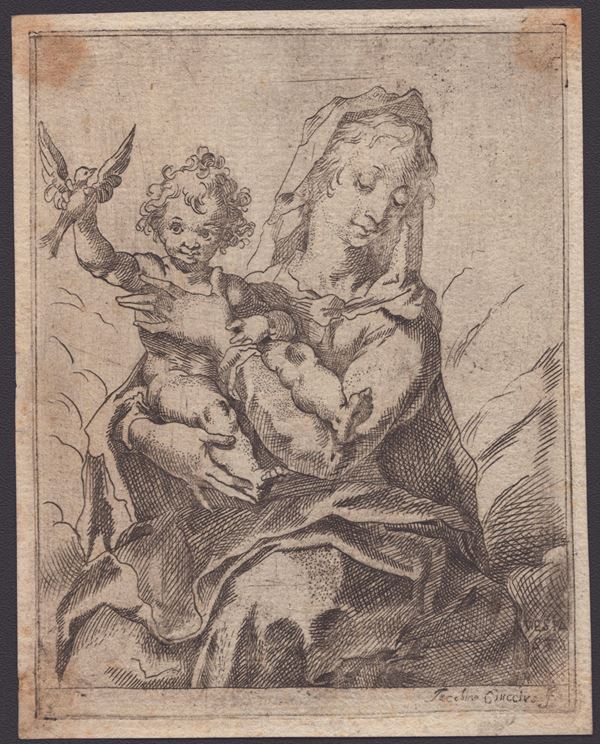 Jacopo Ciucci - Madonna with Child and a bird