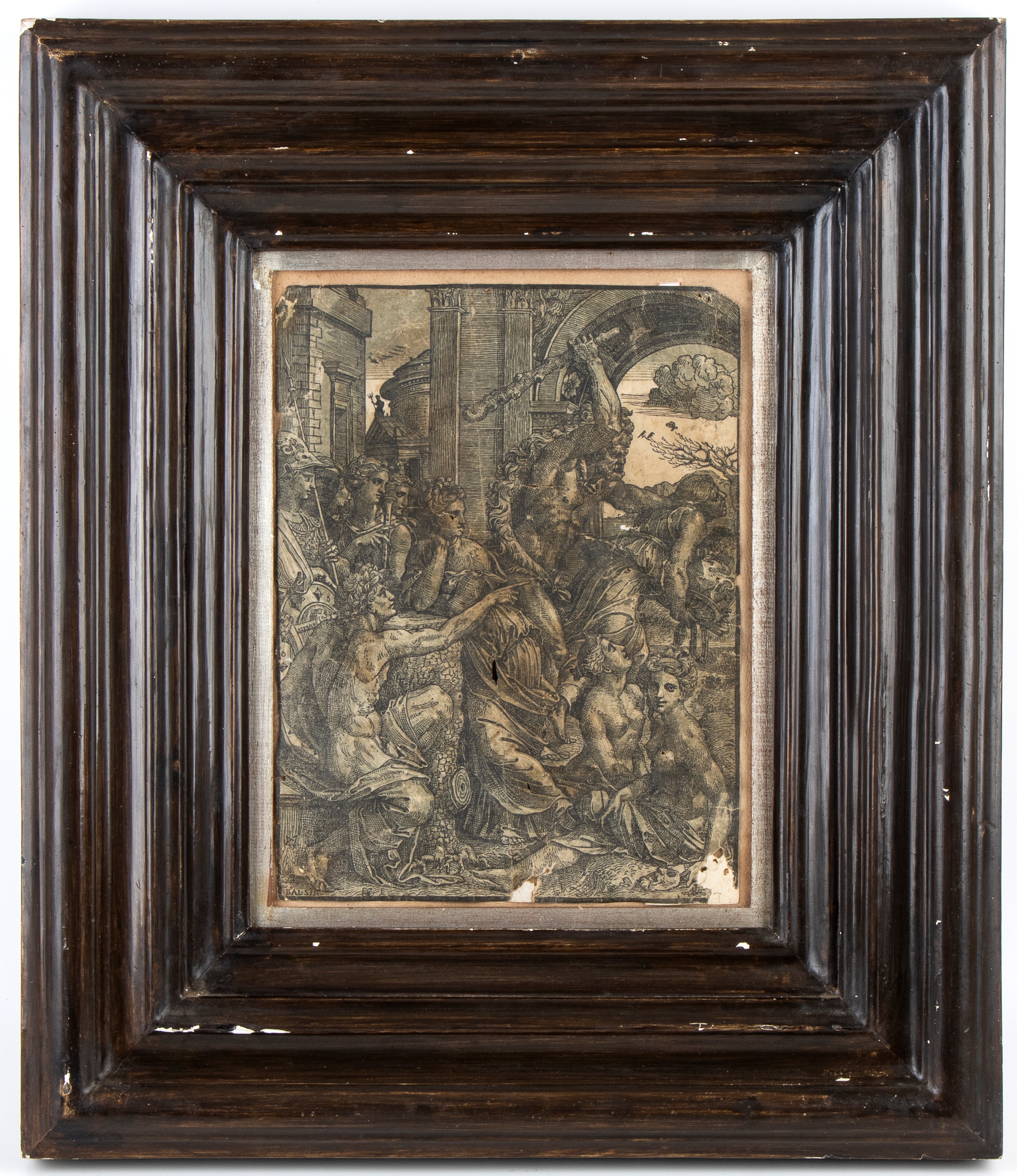 Ugo da Carpi - Ercole Caccia L'invidia dal Tempio delle Muse