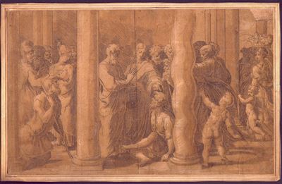 Pietro e Giovanni Guariscono gli Infermi Presso la Porta del Tempio