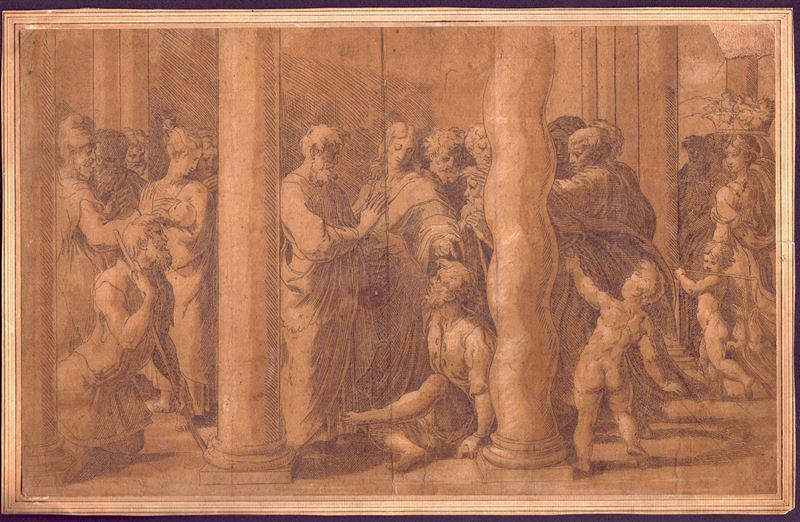 Girolamo Francesco Maria Mazzola Detto il Parmigianino - Pietro e Giovanni Guariscono gli Infermi...