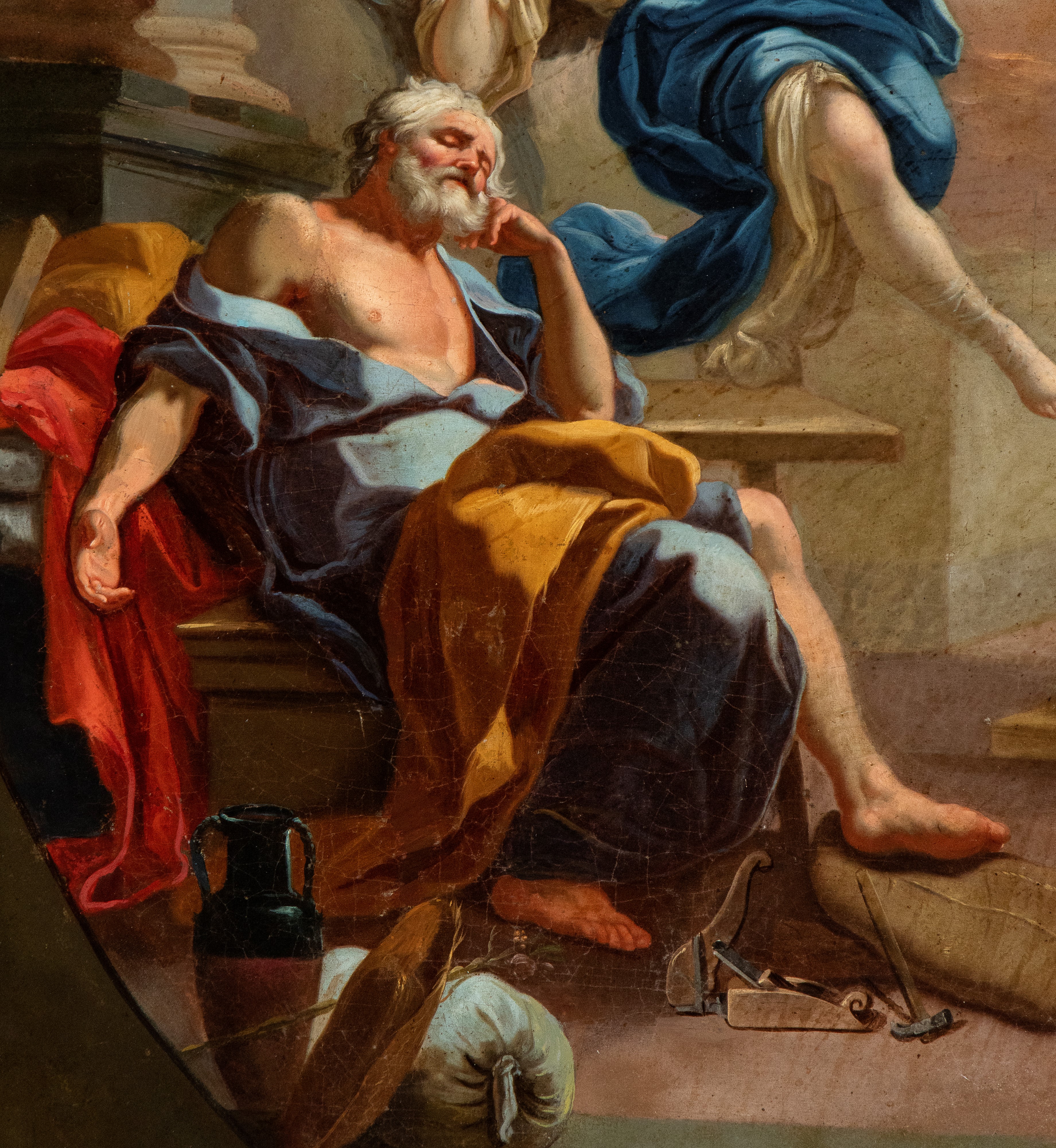 Artista Napoletano, Prima Metà XVIII Secolo - San Giuseppe Visitato Dall'angelo