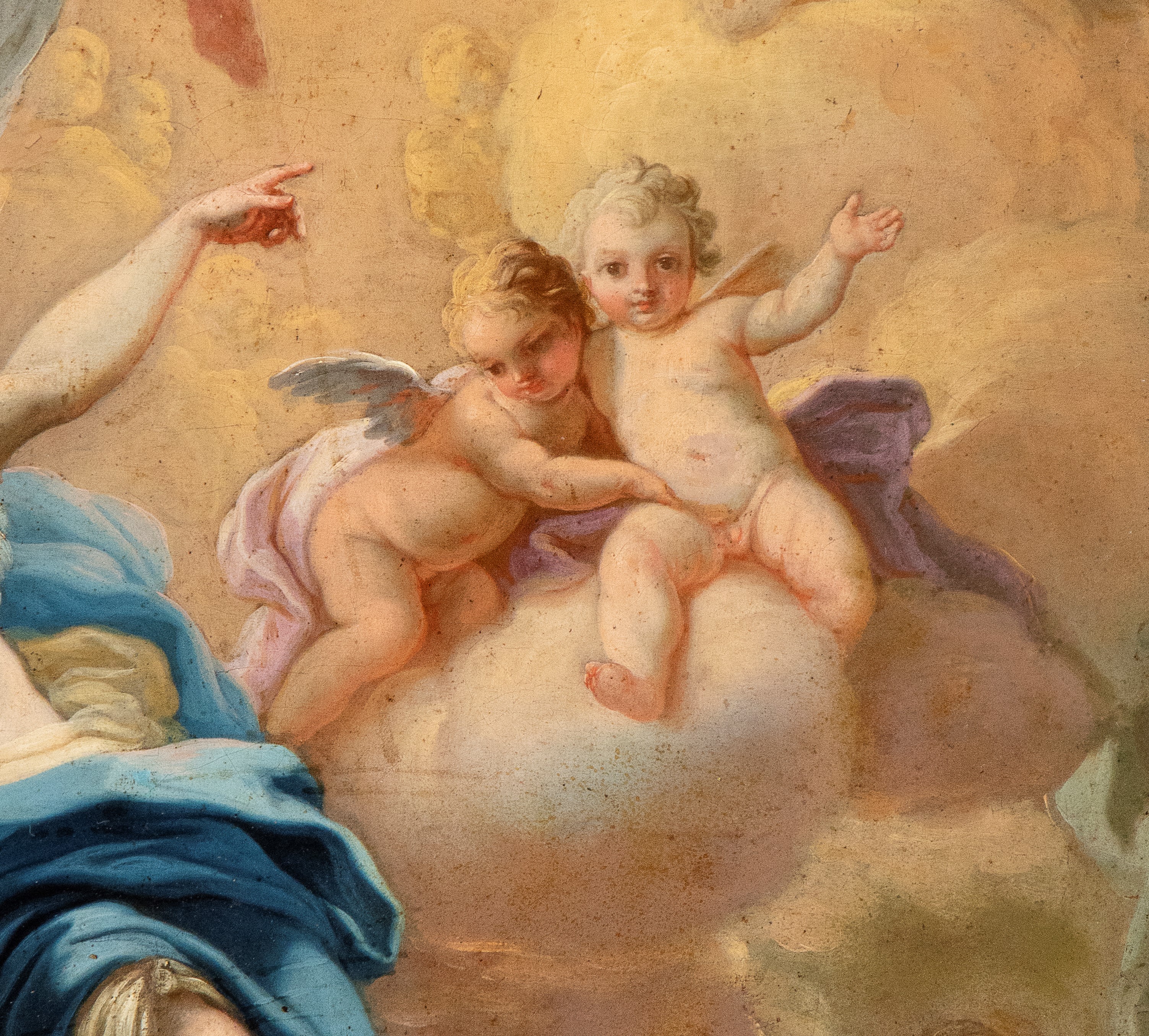 Artista Napoletano, Prima Metà XVIII Secolo - San Giuseppe Visitato Dall'angelo