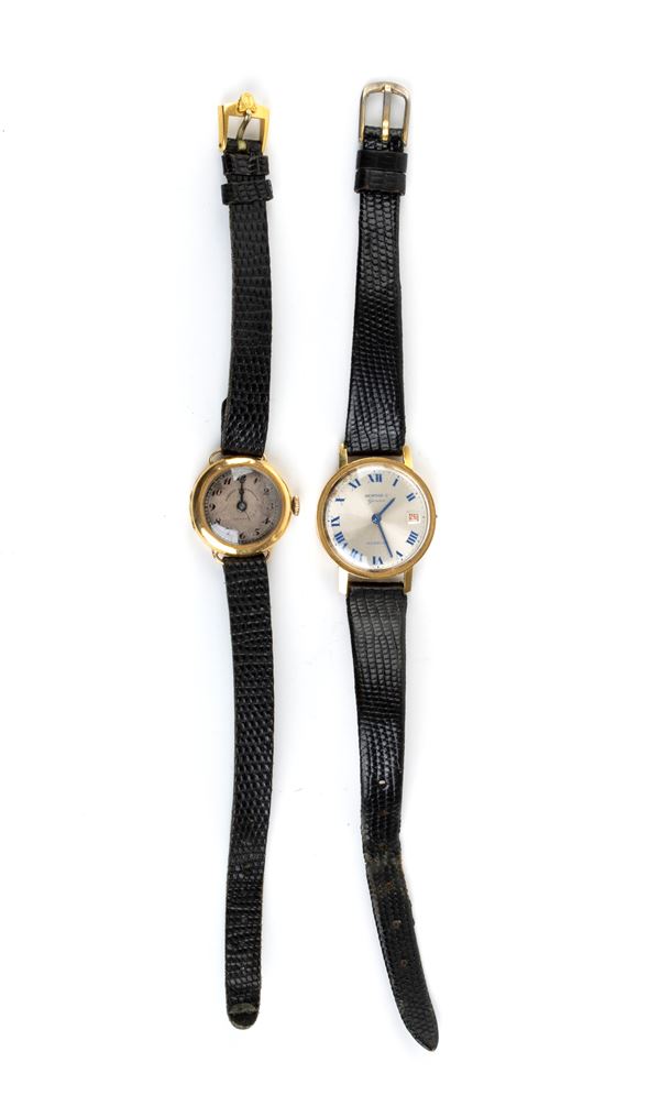 Due orologi Lady da polso in oro