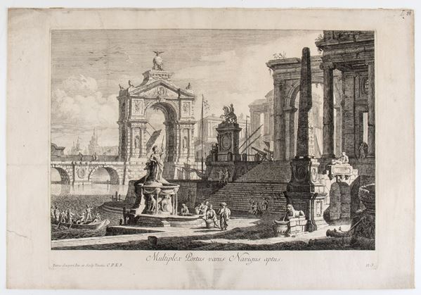 Pietro Gaspari - Multiplex Portus varas Navigiis aptus