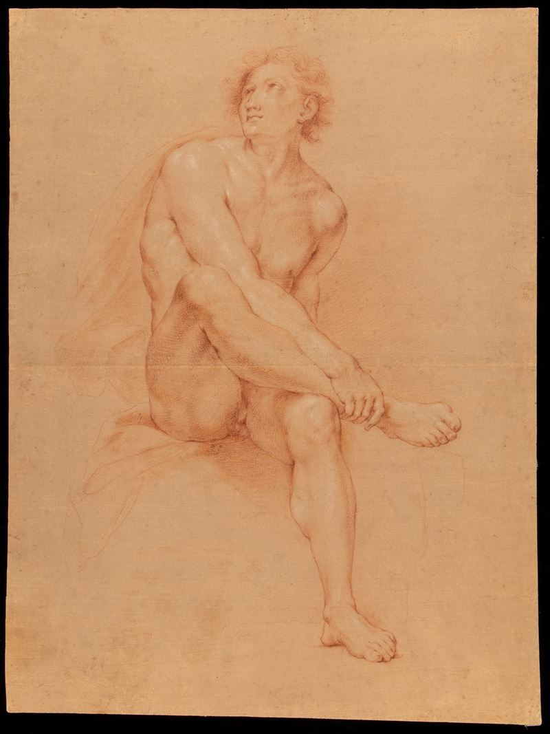 Studio di Nudo Maschile Seduto
