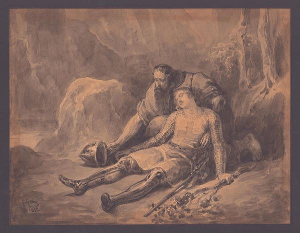 Francesco Gonin - Death of a knight