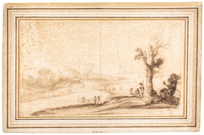 Benedetto Gennari - Paesaggio con Figure